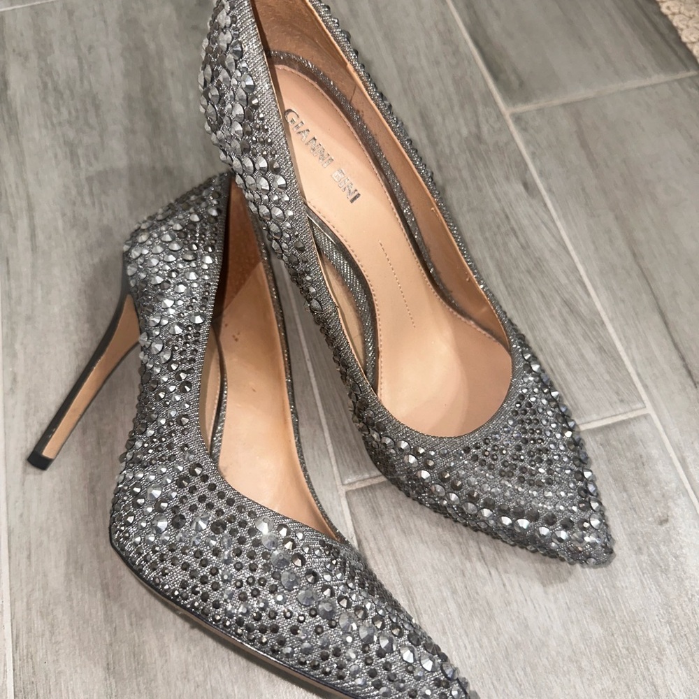 Gianni Bini Silver Studded Women's Heels